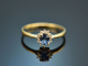 Klassischer Saphir Ring mit Brillanten Gold 750
