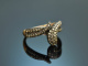 Sparkling Snake! Snake ring with cognac-colored diamonds rose gold 750