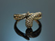 Sparkling Snake! Snake ring with cognac-colored diamonds rose gold 750