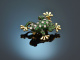 Cheeky frog! Brooch with tsavorites and diamonds 750 gold