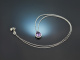 Sch&ouml;nes Tropfen Collier mit Amethyst und Brillanten Wei&szlig;gold 750