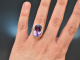 Big Violet! Gro&szlig;er Amethyst Ring mit Brillanten Gold 750