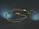 Fine emerald necklace with diamonds 750 gold