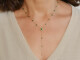 Fine emerald necklace with diamonds 750 gold