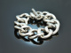 Around 1970! Chic large silver link bracelet