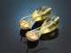 Spring morning! Beautiful drop earrings lemon citrine silver 925 gold-plated