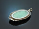 Around 1930! Large pendant with amazonite silver 800