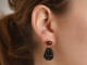 Sparkling blackberries! Drop earrings with spinel and agate sterling silver 925 gold-plated