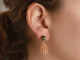 Champagne Drops! Drop earrings with zircon and labradorite sterling silver 925 gold-plated