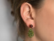 Apple Tree! Drop earrings with green zircon and agate silver 925 gold-plated