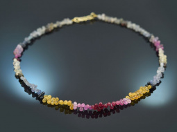 From our workshop! Fine colorful sapphire necklace with...