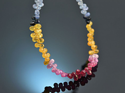 From our workshop! Fine colorful sapphire necklace with...
