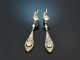 Around 1915! Rare Art Deco earrings with diamonds white gold 585