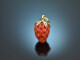 From our workshop! Strawberry coral pendant gold 585