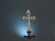 Around 1900! Cross pendant with diamonds in 585 gold and platinum