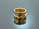 England dated 1827! Mourning ring with hair inlay and ornamental enamel 750 gold