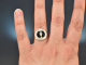 England dated 1798! Rare Empire mourning ring with ornamental enamel 750 gold