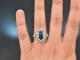 Um 1970! Imposanter Wappen Siegel Ring mit graviertem Lagenachat Gold 585