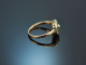 Um 1910! Antiker Ring mit Diamanten und Smaragden Gold 585
