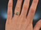 Around 1910! Antique ring with diamonds and emeralds gold 585