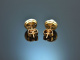 Um 1910! Antike Ohrringe mit Naturperlen und Diamanten aus Gold 750