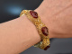 China around 1960! Beautiful filigree bracelet with carnelians in silver 925 gold-plated