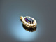 Around 1980! Amethyst pendant with seed pearls in 585 gold