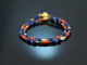 Ancient Chic! Fancy Armband Lapislazuli Saphir Tansanit Koralle Silber 925 vergoldet