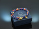 Ancient Chic! Fancy Armband Lapislazuli Saphir Tansanit Koralle Silber 925 vergoldet