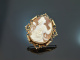 Around 1870! Large gem cameo brooch with bacchante in 585 gold