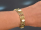 Around 1950! Pretty filigree bracelet with cameos in gold-plated silver