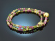 Rose garden! Fancy bracelet with ruby rose quartz pink sapphire and peridot silver 925 gold-plated