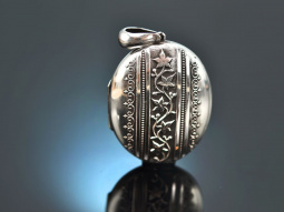 Birmingham around 1900! Large Victorian medallion pendant in 925 silver