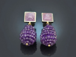 Lovely Lavender! Drop earrings in amethyst silver 925...