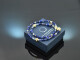 Deep Blue! Fancy Armband aus Lapislazuli Sodalith Saphir Labradorith Silber 925 vergoldet