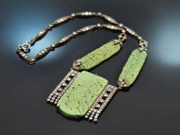 Around 1925! Rare Art Deco necklace in silver 835 with...
