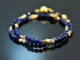 Cool Blue! Fancy Armband aus Lapislazuli Sodalith Labradorith Silber 925 vergoldet