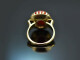 Around 1955! Beautiful ring with Italian coral in 585 gold