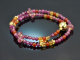 Color Blocking! Fancy Armband Rubin Cherry Quarz Karneol Citrin Silber 925 vergoldet