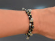 Black Rose! Fancy Armband mit Onyx und Labradorit Silber 925 vergoldet