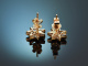 Twinkling Stars! Star earrings with cognac-coloured diamonds rose gold 750