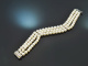 Around 1965! Classic Akoya cultured pearl bracelet with white gold 585 clasp