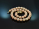 Italy around 1980! Large noble angel skin coral necklace with clasp gold 750