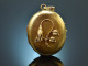 Around 1880! Beautiful medallion pendant in 585 gold