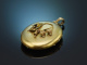 Around 1880! Beautiful medallion pendant in 585 gold