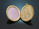 Around 1880! Beautiful medallion pendant in 585 gold