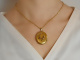 Around 1880! Beautiful medallion pendant in 585 gold