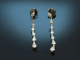 Around 1985! Sparkling diamond earrings in white gold 585