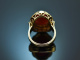 Munich around 1955! Large ring with fine Italian coral in 14k gold