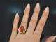 Munich around 1955! Large ring with fine Italian coral in 14k gold